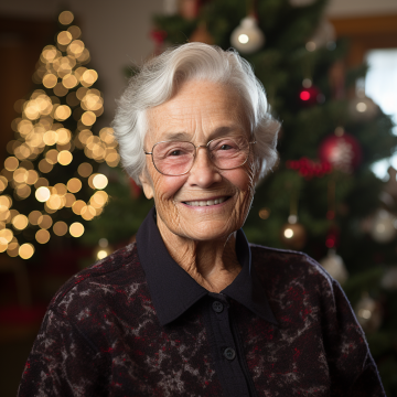dario1493_elder_german_woman_smiling_christmas_tree_in_backgrou_1c099dad-4e89-4c5e-9870-38dfa8050efa