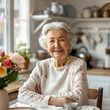 dario1493_elder_woman_german_type_smiling_sitting_in_the_modern_0a3741f7-9f79-49e8-89de-f23abc438b3b